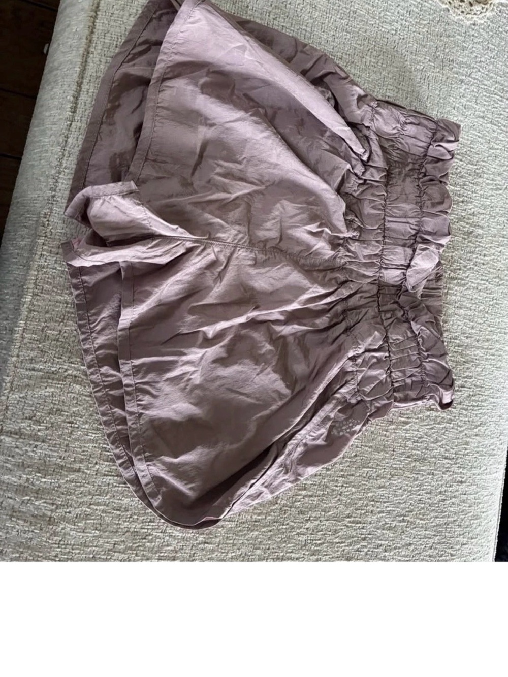 Free People Mauve High-Waist Paperbag Shorts